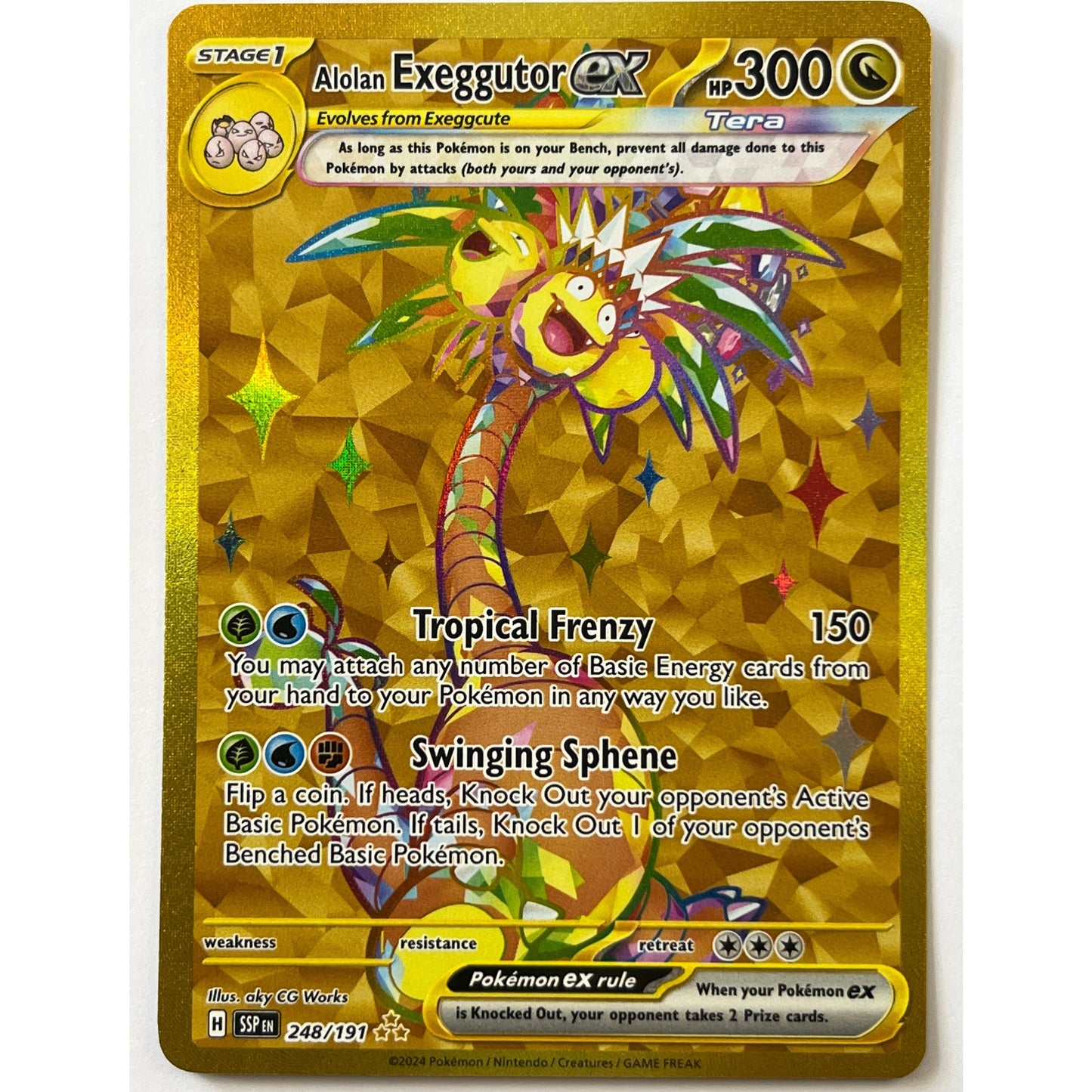Alolan Exeggutor EX Holo Hyper Rare 248/191