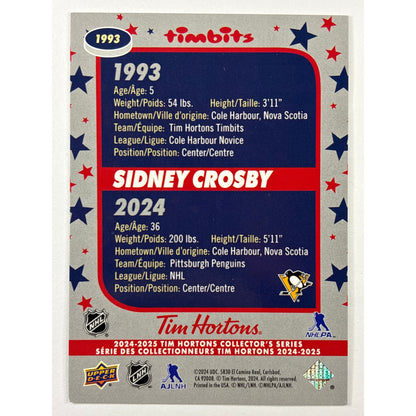 2024-25 Tim Hortons Sidney Crosby 1993-24 Timbits Lenticular | Local Legends Cards & Collectibles
