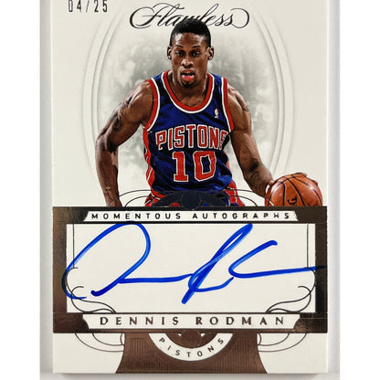 2017-18 Panini Flawless Dennis Rodman Momentous Autographs /25