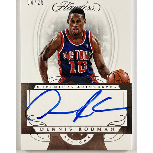 2017-18 Panini Flawless Dennis Rodman Momentous Autographs /25