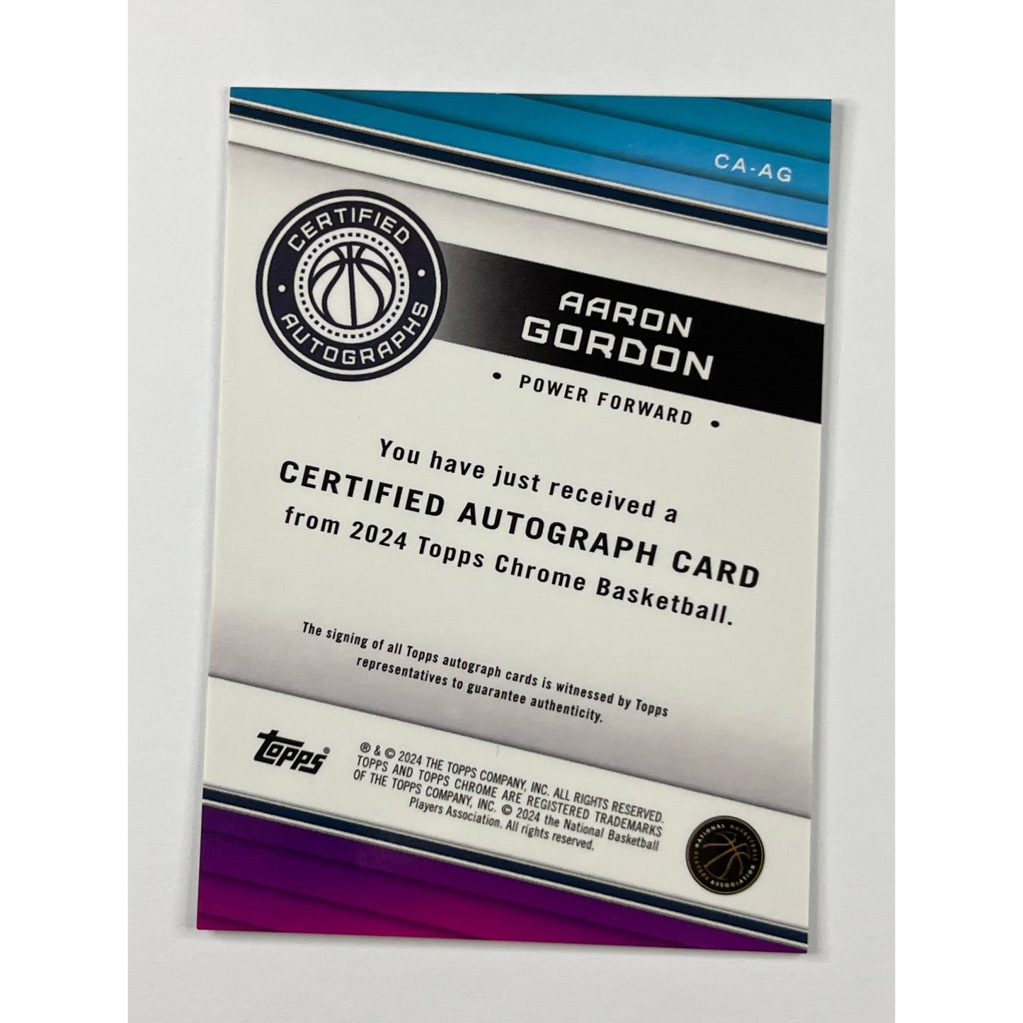 2024 Topps Chrome Aaron Gordon Certified Autographs