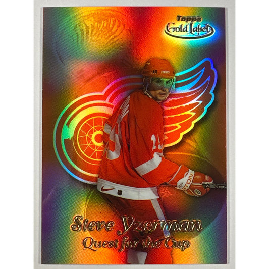 2000 Topps Gold Label Steve Yzerman Quest For The Cup Red Refractor SSP
