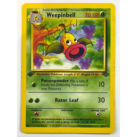 1st Edition Weepinbell Non Holo Uncommon 48/64