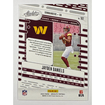 2024 Absolute Jayden Daniels Red Blue SP RC | Local Legends Cards & Collectibles