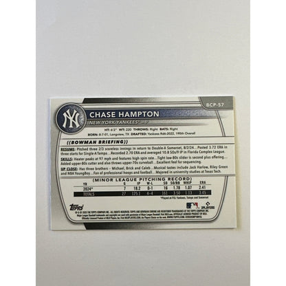 2025 Bowman Chrome Chase Hampton Bowman 1st Reptilian Refractor