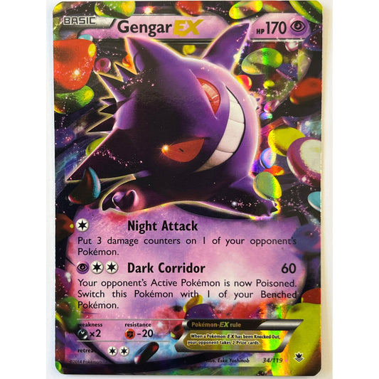 Gengar EX Holo Rare 34/119