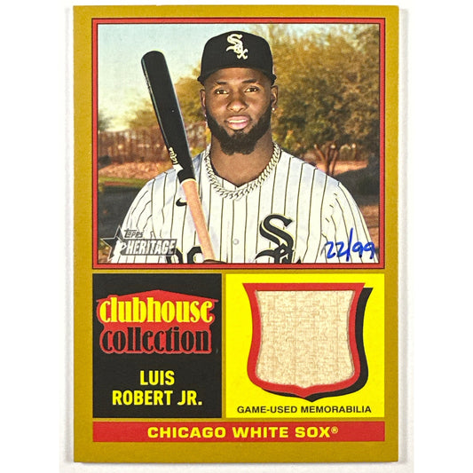 2025 Topps Heritage Luis Robert Jr. Clubhouse Collection Relic /99