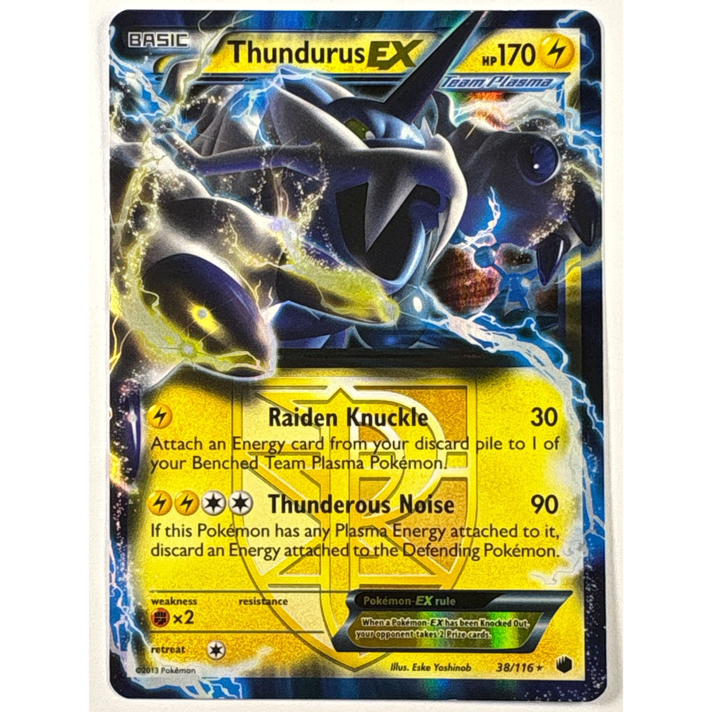 Thundurus EX Holo Ultra Rare 38/116