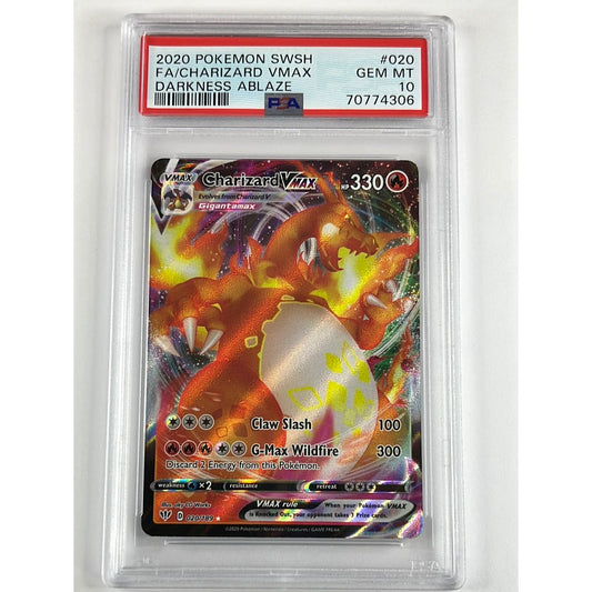 Charizard VMax Full Art Ultra Rare 20/189 PSA 10 GEM MINT