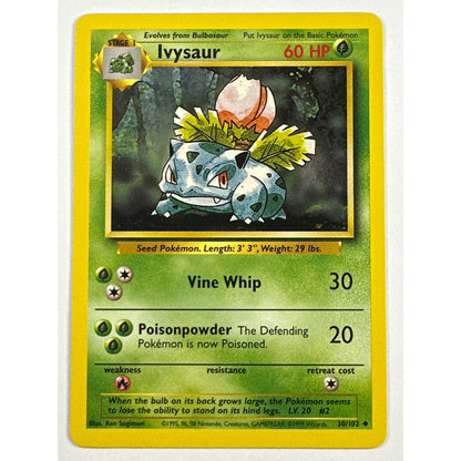 Base Set Ivysaur Non Holo Uncommon 30/102
