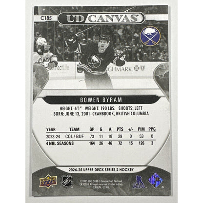 2024-25 Series 2 Bowen Byram UD Canvas Black and White