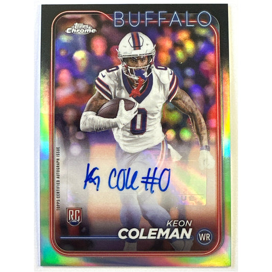 2024 Topps Chrome Keon Coleman Refractor Rookie Auto