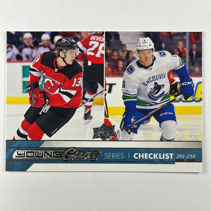 2017-18 Series 1 Boeser / Hischier Young Guns Checklist