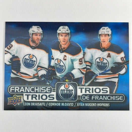 2020-21 Tim Hortons Franchise Trios Hopkins / Draisaitl / McDavid 3D Lenticular