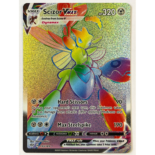 Scizor VMAX Holo Rainbow Rare 193/189