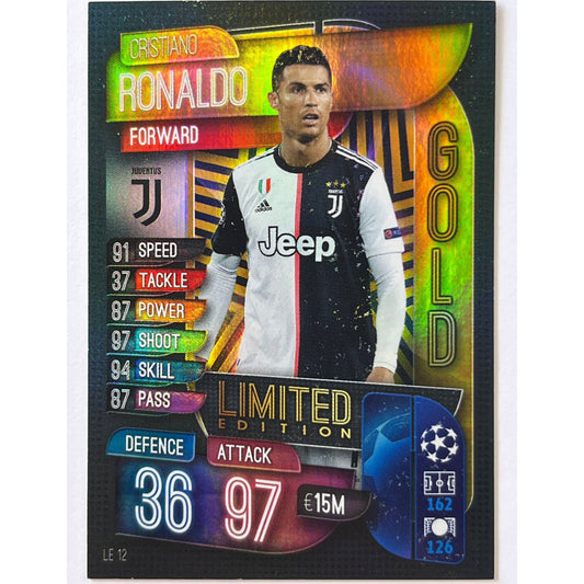 2019-20 Match Attax Cristiano Ronaldo Limited Edition Gold