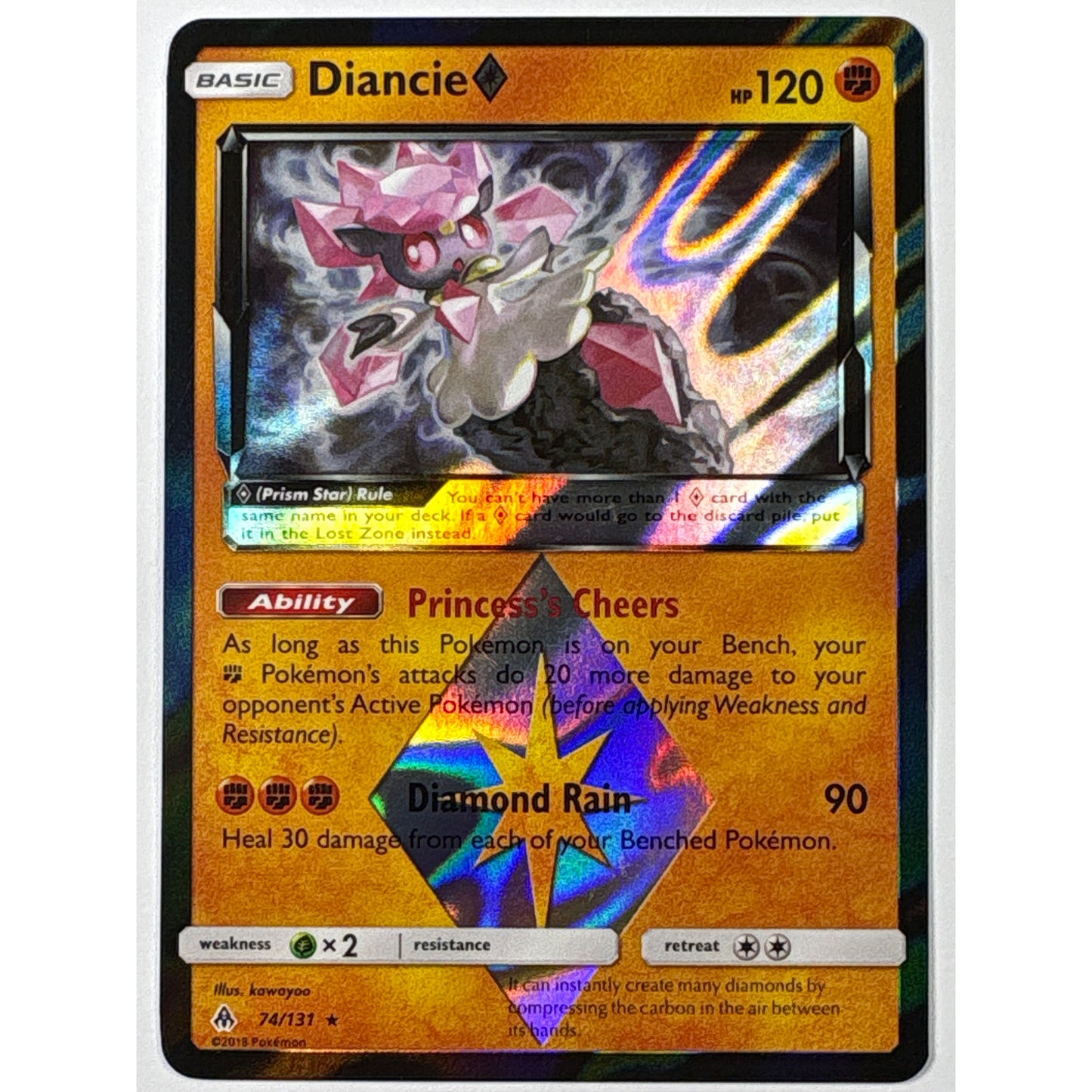 Diancie Holo Prism Rare 74/131