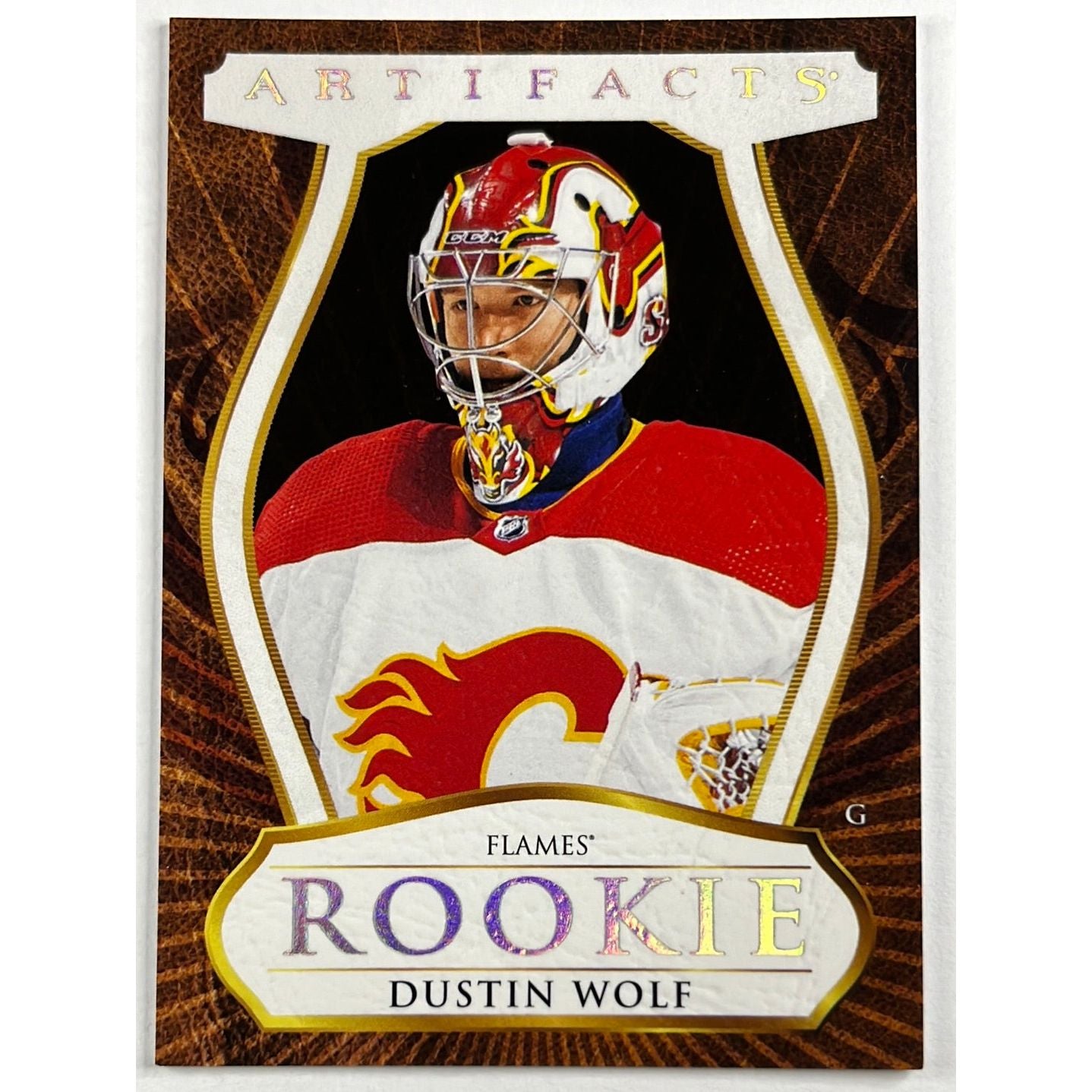 2023-24 Artifacts Dustin Wolf Leather Rookie
