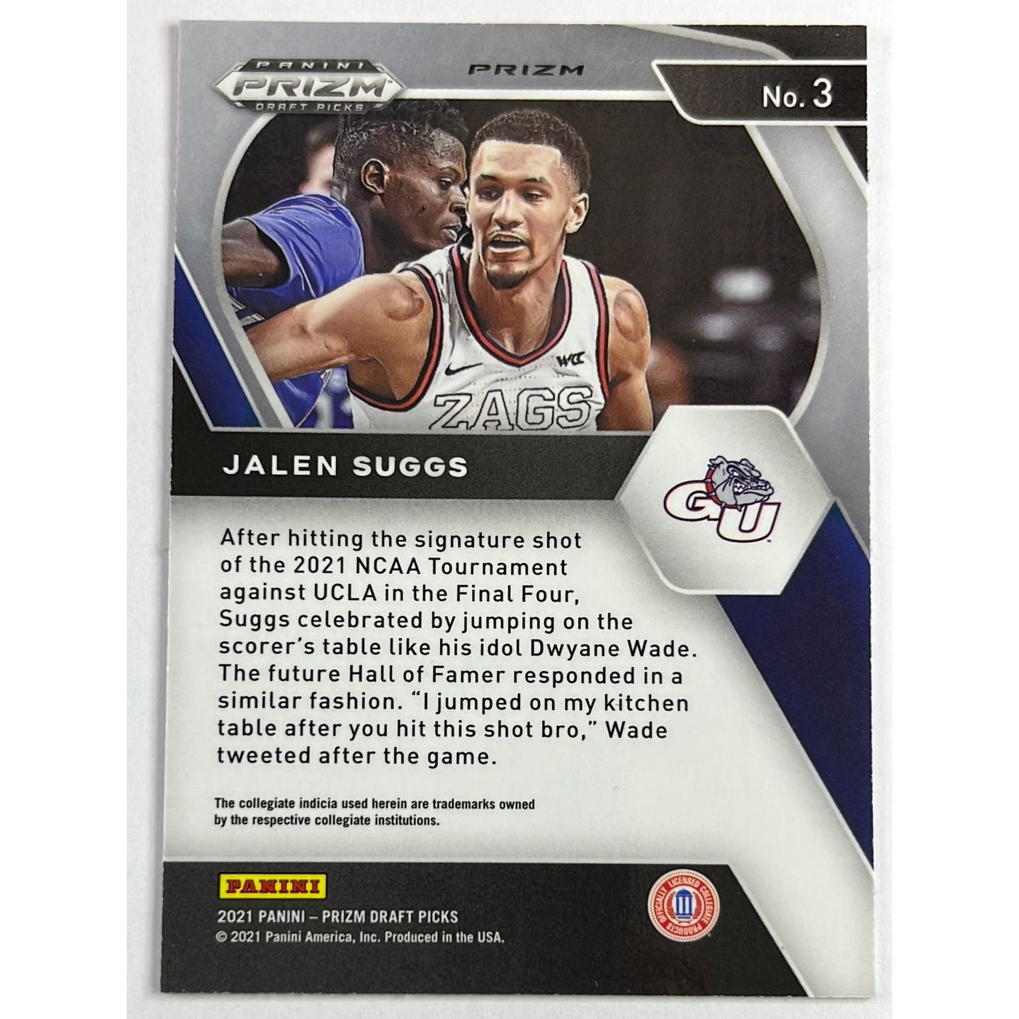 2021 Prizm DP Jalen Suggs Red White Blue Prizm RC