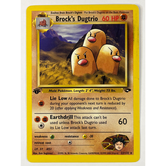 1st Edition Brock’s Dugtrio Non Holo Rare 22/132