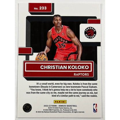 2022-23 Donruss Christian Koloko Rated Rookie