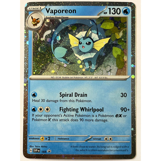 Vaporeon Holo Black Star Promo 168