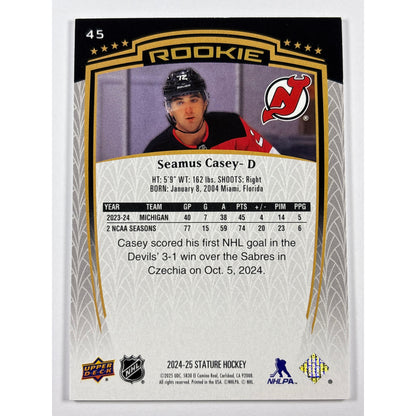 2024-25 Stature Seamus Casey Rookie /999 | Local Legends Cards & Collectibles