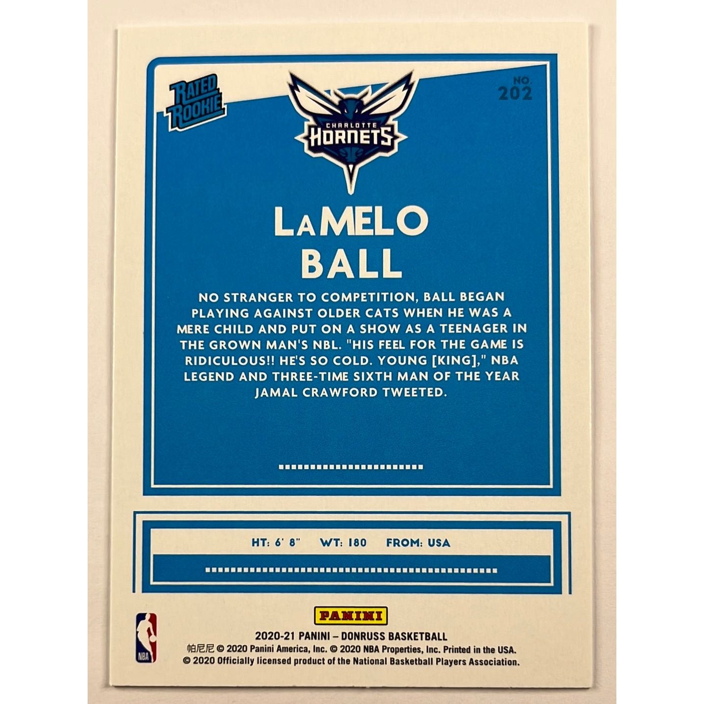 2020-21 Donruss Lamelo Ball Rated Rookie
