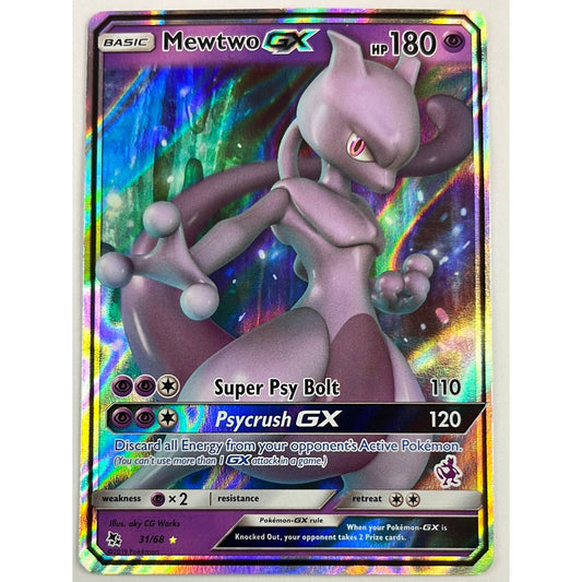 Mewtwo GX Full Art Rare 31/68