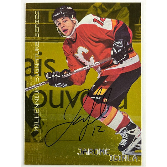 1999 In The Game Jarome Iginla Millennium Signature Series Gold