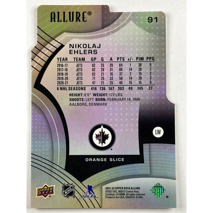 2021-22 Allure Nikolaj Ehlers Orange Slice Die Cut