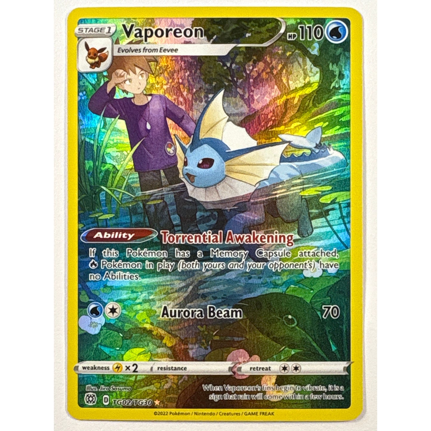 Vaporeon Holo Rare TG02/TG30