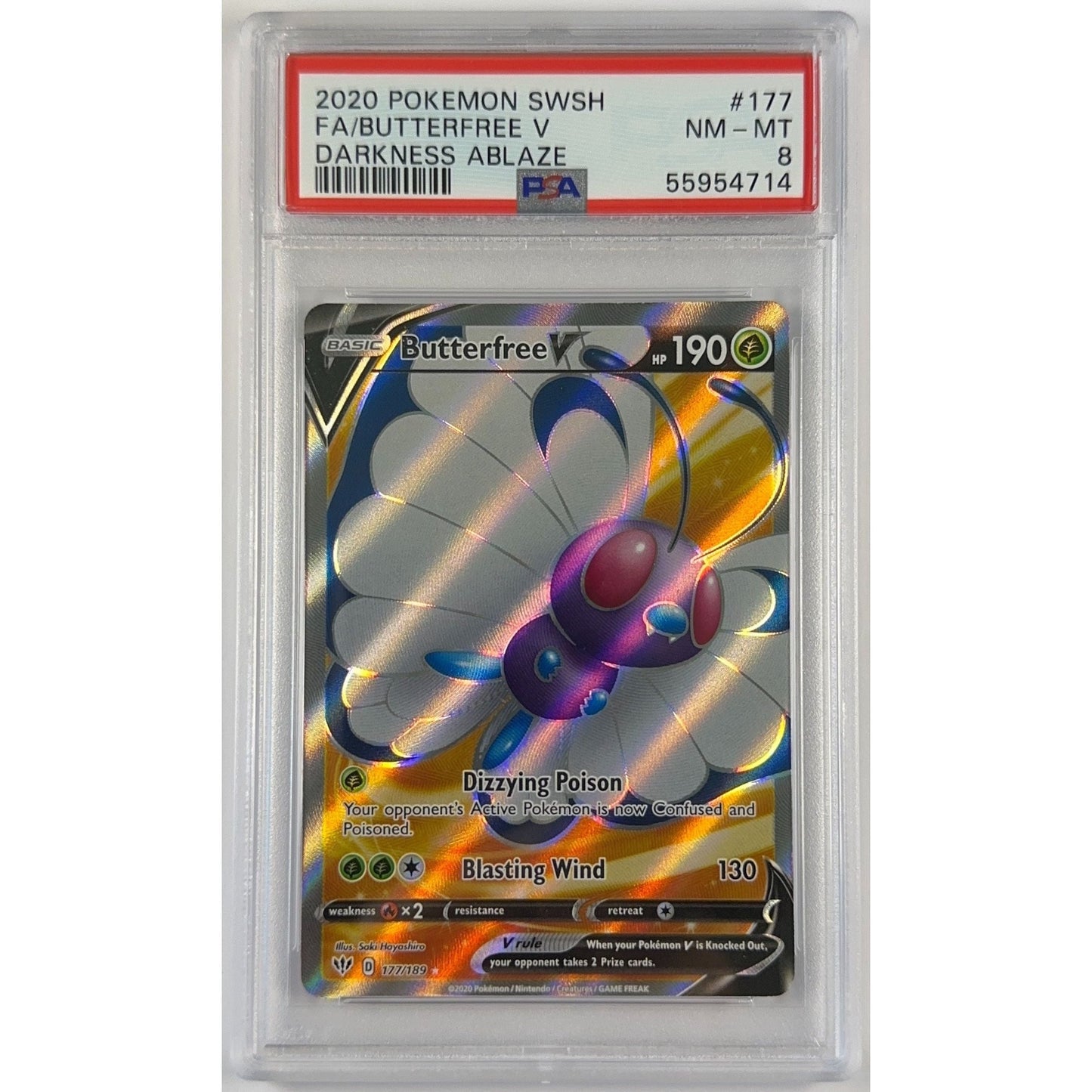 Butterfree V Holo Ultra Rare 177/189 PSA 10 GEM MINT