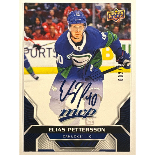 2020-21 MVP Elias Pettersson Super Script 002/100 | Local Legends Cards & Collectibles