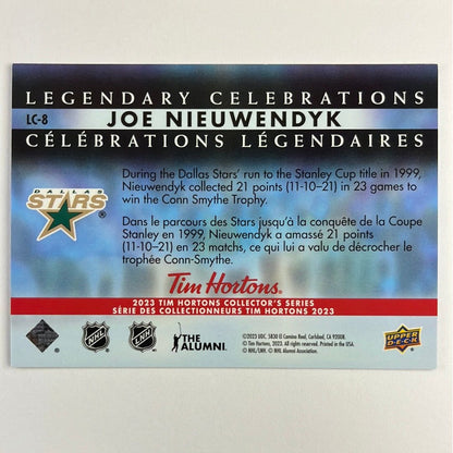2023 Tim Hortons Collectors Series Joe Nieuwendyk Legendary Celebrations 3D Lenticular