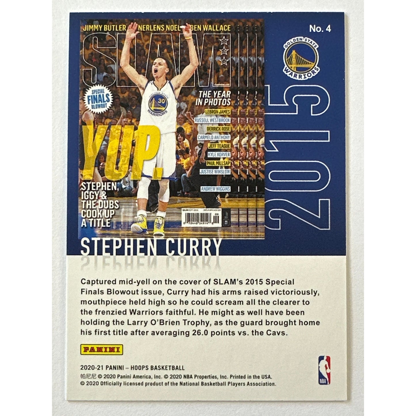 2020-21 Hoops Stephen Curry SLAM Holo