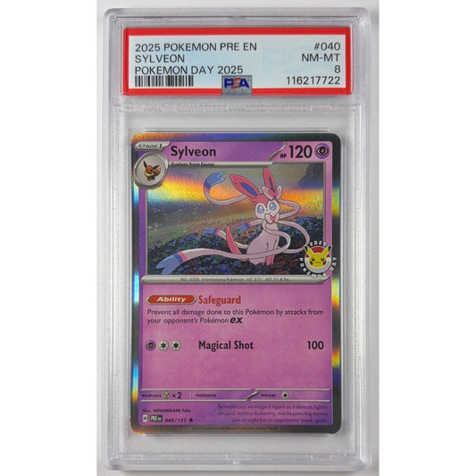 2025 Pokémon Day Sylveon Holo Rare 049/131 PSA 8 NEAR MINT - MINT | Local Legends Cards & Collectibles