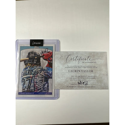 2022 Topps x Lauren Taylor Vladimir Guerrero Artist Signed Black Auto #35
