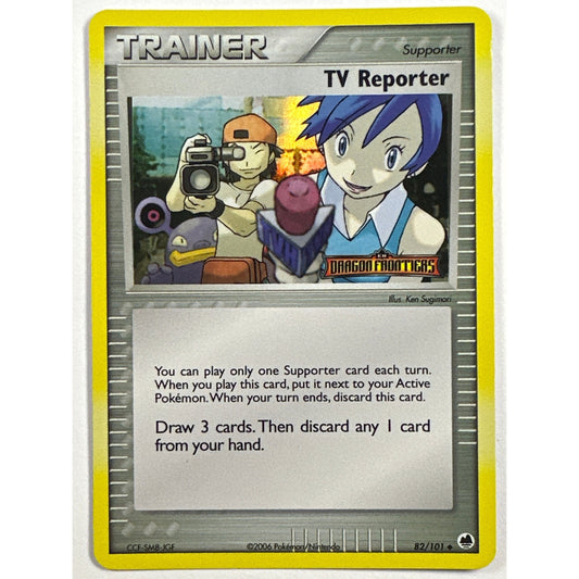 *STAMPED TV Reporter Reverse Holo Uncommon 82/101