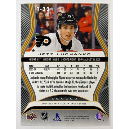 2024-25 Upper Deck Extended Series Jett Luchanko Rookie Premiers Level 2 /499
