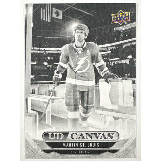 2024-25 Upper Deck Extended Series Martin St. Louis UD Canvas Legends Black & White