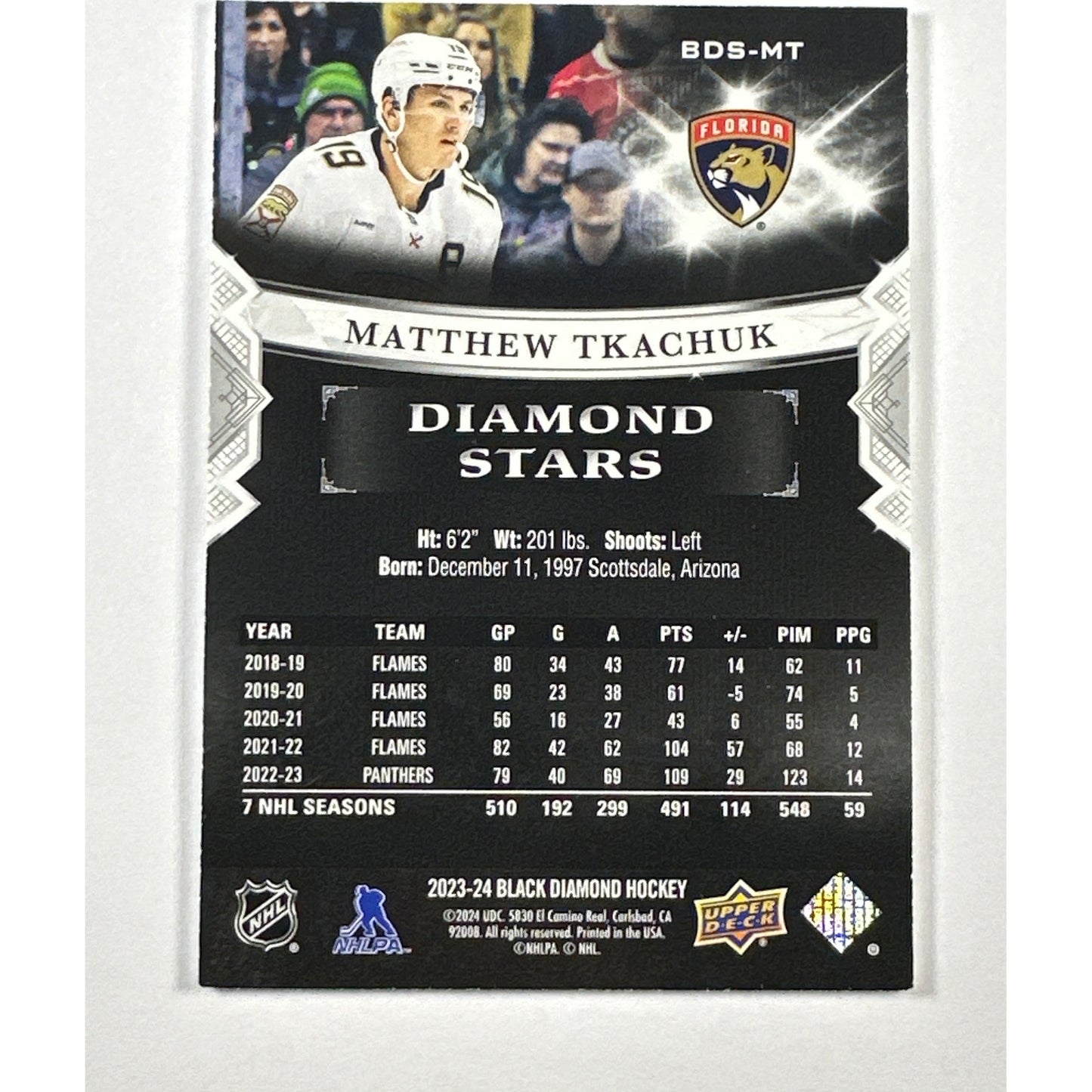 2023-24 Black Diamond Matthew Tkachuk Diamond Stars /299
