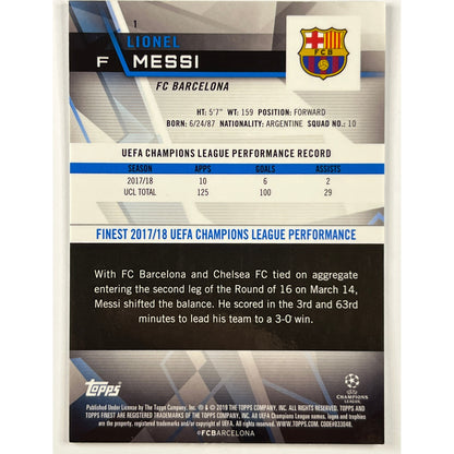 2018-19 Topps Finest Lionel Messi #1