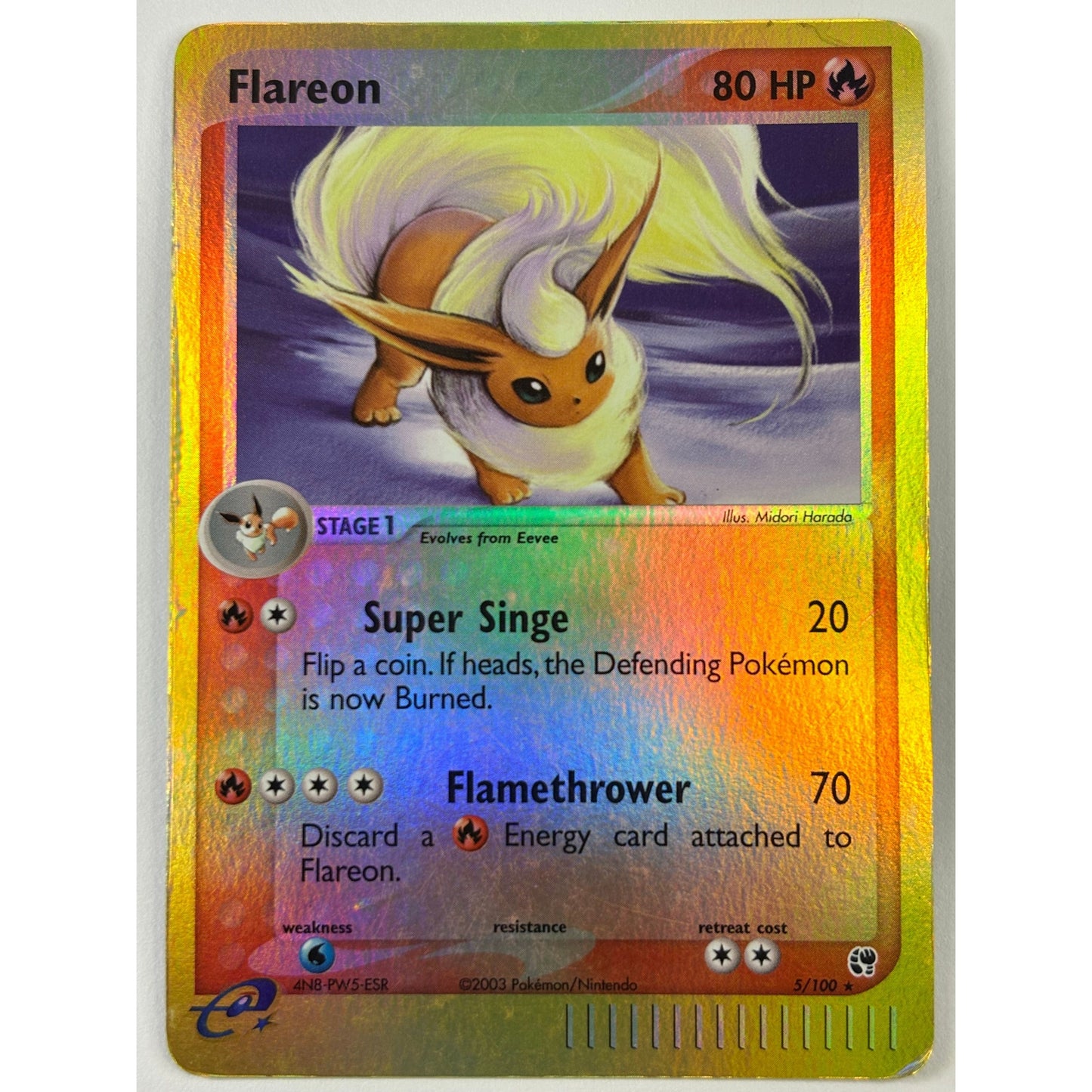 Flareon Reverse Foil Holo Rare 5/100