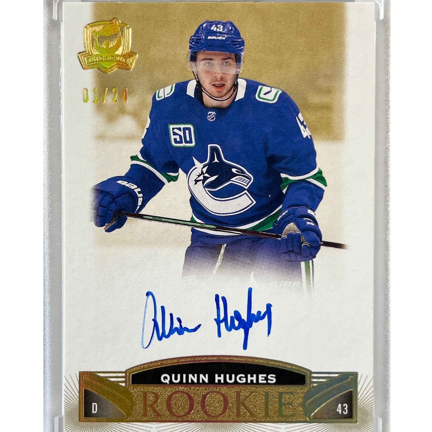 2019-20 The Cup Quinn Hughes Rookie Auto 01/24