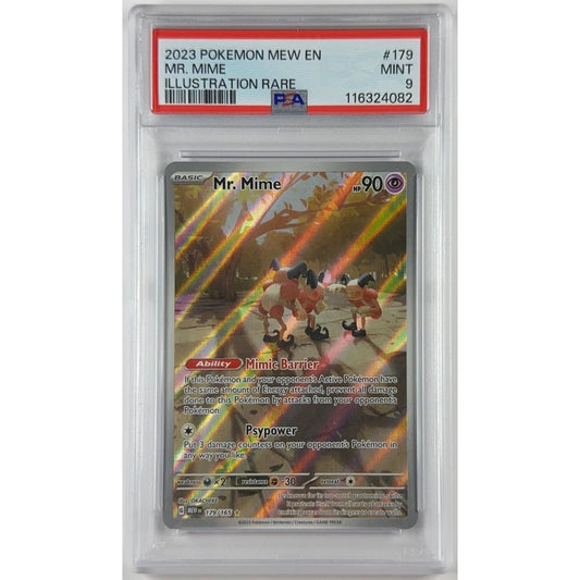 Mr. Mime Holo Illustration Rare 179/165 PSA 9 MINT