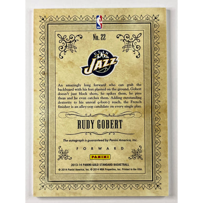 2013-14 Gold Standard Rudy Golbert Gold Strike RC Auto /299