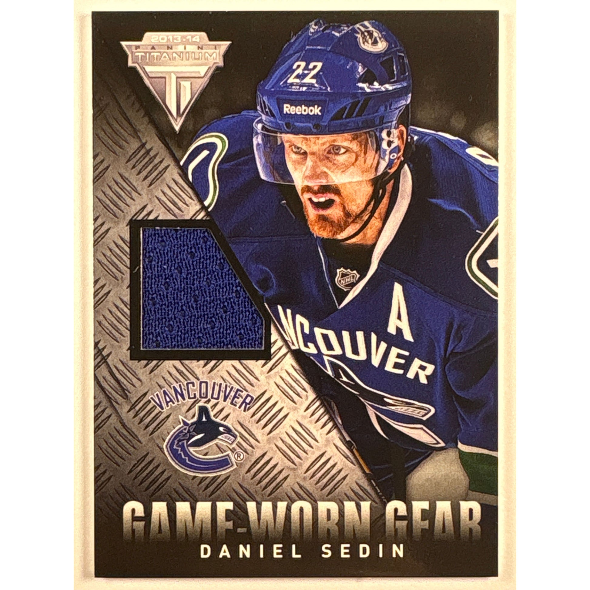 2013-14 Panini Titanium Daniel Sedin Game Worn Jersey Patch | Local Legends Cards & Collectibles