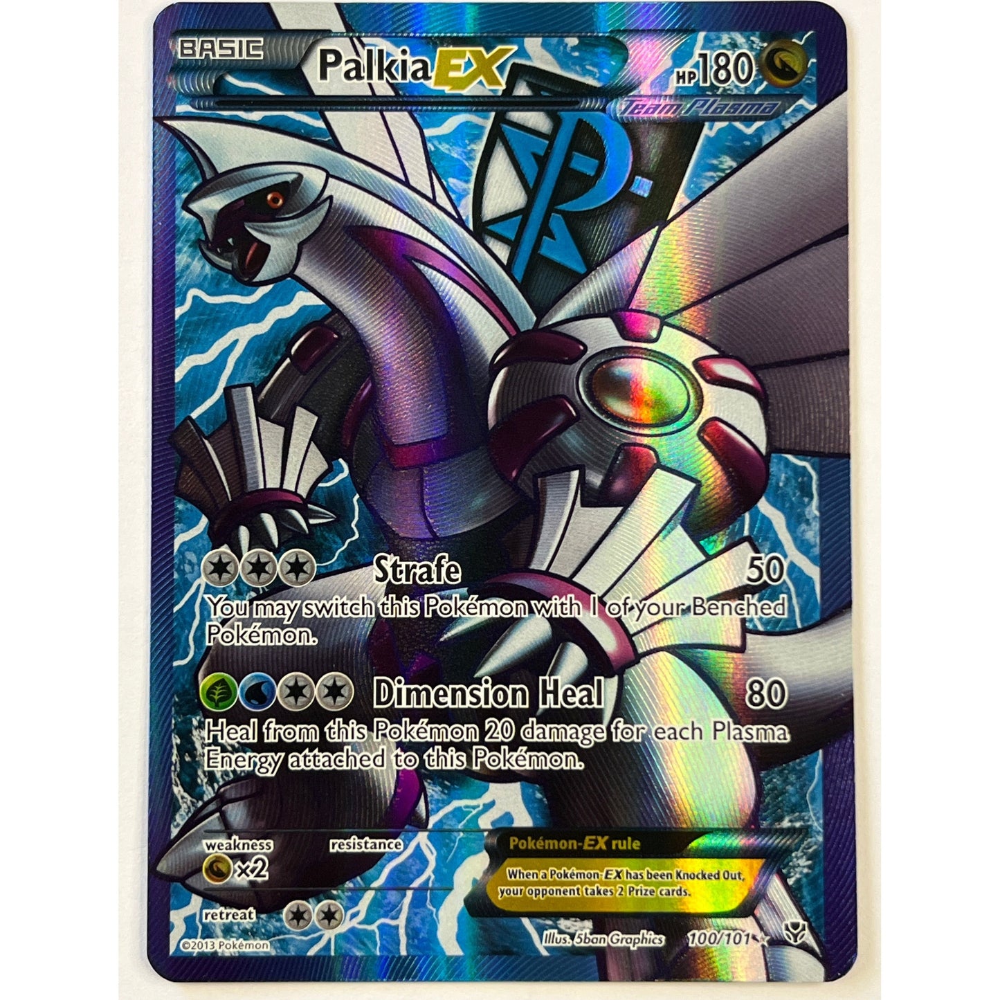 Team Plasma Palkia EX Holo Ultra Rare 100/101