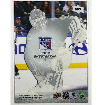 2024-25 Upper Deck Extended Series Igor Shesterkin Clear Cut
